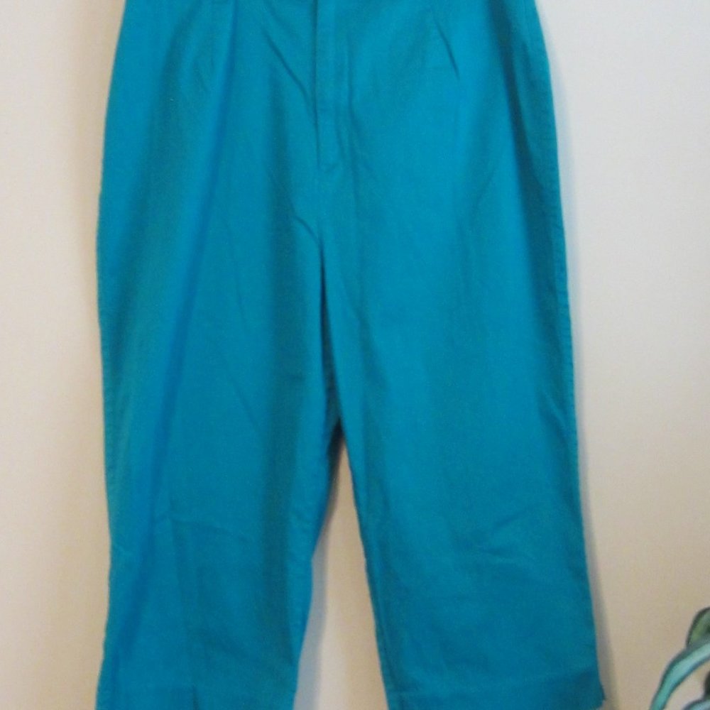 Kim Rogers - Dress Capris - size 14 -  Blue Green